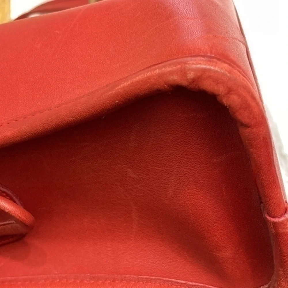 Coach vintage red leather NYC new York city spectator bag 9795 RARE